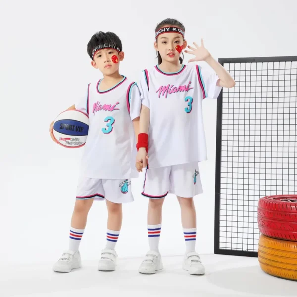 Kids Miami Heat Wade Jersey I 2PCs NBA Outfit
