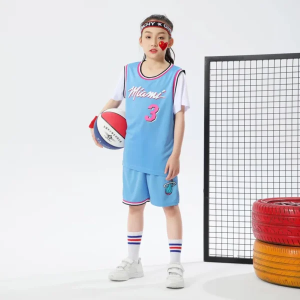 Kids Miami Heat Wade Jersey I 2PCs NBA Outfit