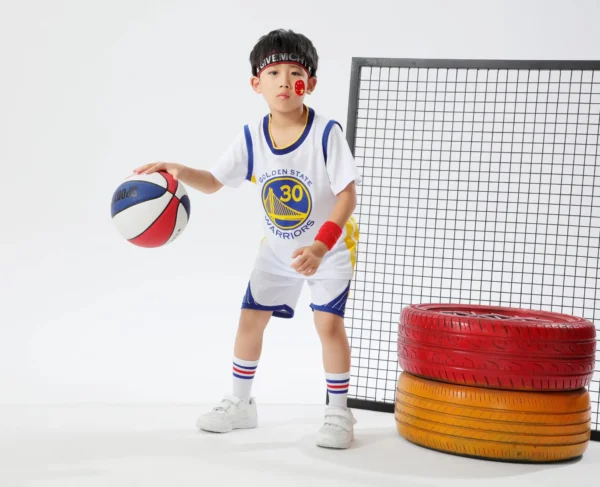 Kids Warriors Jersey I 2PCs Basketball Outfit