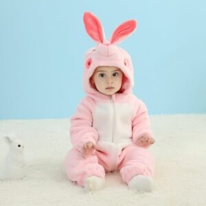 Pink Bunny Baby Jumpsuit
