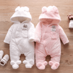Fleece Rabbit Baby Jumpsuit