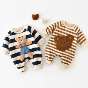 Baby Bear Striped Jumpsuit