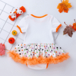 Infant Girls Pumpkin Print Tutu Dress