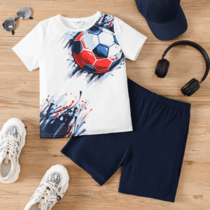 Football Print Summer Suit
