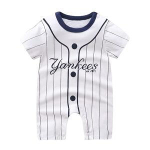 NY Yankees Baseball Baby Romper