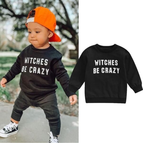 Kids Witches Be Crazy Print Outfit