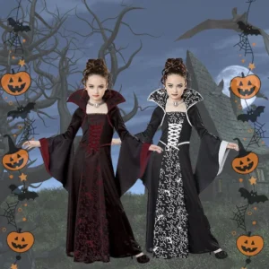 Vintage Court Princess Vampire Costume for Little Girls