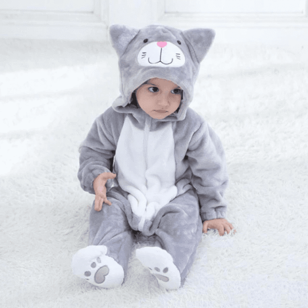 Baby Grey Cat Jumpsuit