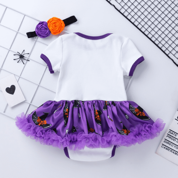 Infant Girls Pumpkin Print Tutu Dress