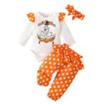 Newborn Halloween 3PCS Pumpkin Clothes Sets