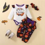 Newborn Halloween 3PCS Pumpkin Clothes Sets