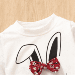 2pcs Baby Girl Rabbit Print Long sleeve Sweatshirt and Trouser Set