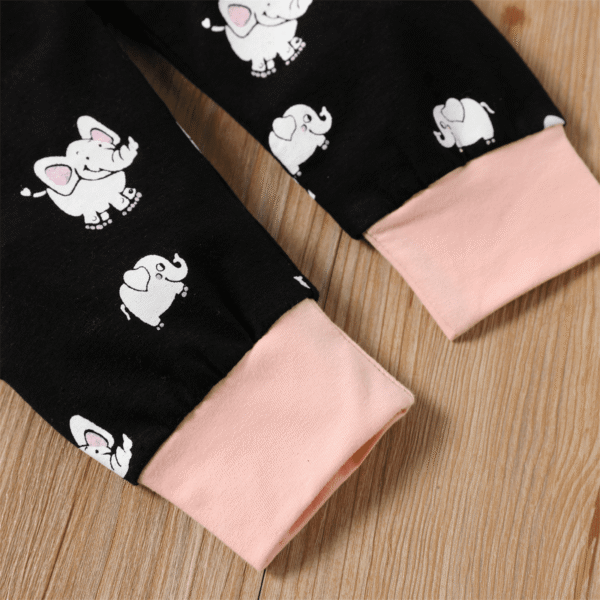 Baby Elephant Printed Tracksuit Set
