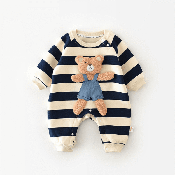 Baby Bear Striped Jumpsuit