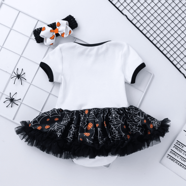 Infant Girls Pumpkin Print Tutu Dress