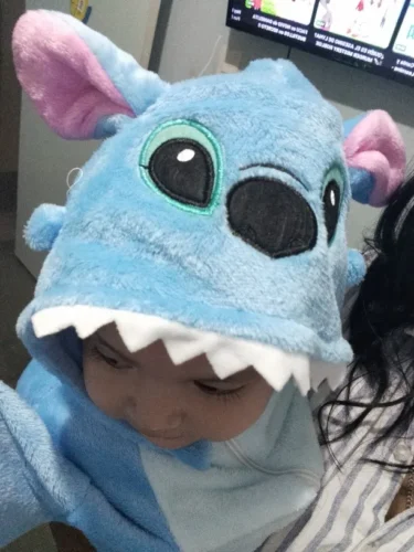 Baby Stitch Onesie | Fluffy jumpsuit photo review