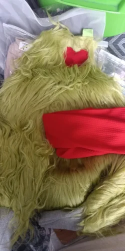 Infant Green Furry Grinch Costume With Headband photo review