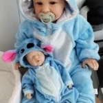 Baby Stitch Onesie | Fluffy jumpsuit photo review