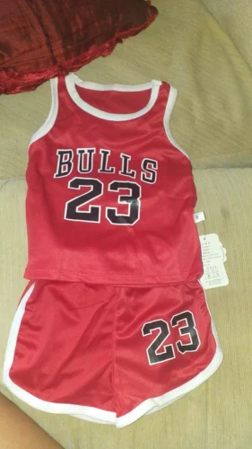 Click to view full screen Kids Basketball Outfit - Sleeveless Summer Suit photo review