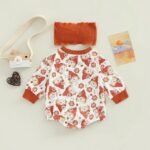 Infant Cute Letter Print Bodysuit With Headband