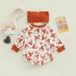 Infant Cute Letter Print Bodysuit With Headband