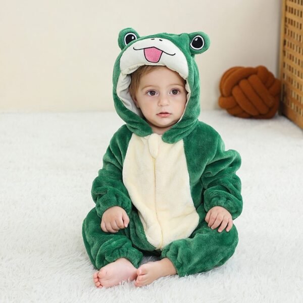 Green Frog Baby Jumpsuit