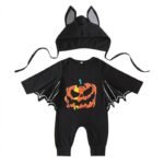 Halloween Pumpkin Print Bat Costume