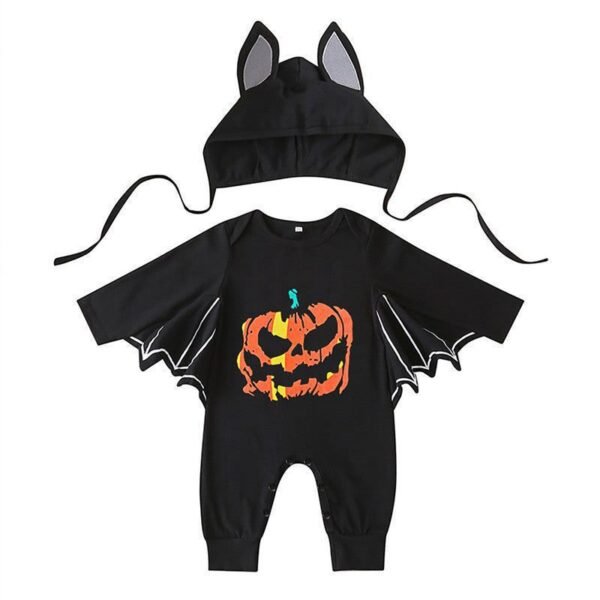 Halloween Pumpkin Print Bat Costume