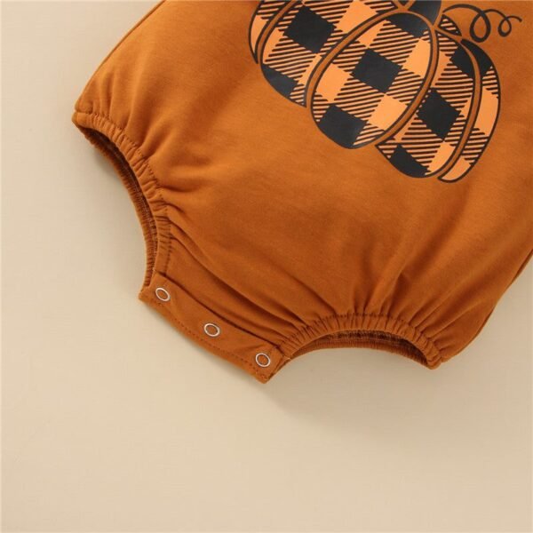 Baby Pumpkin Print Sweatshirt Bodysuit
