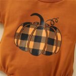 Baby Pumpkin Print Sweatshirt Bodysuit