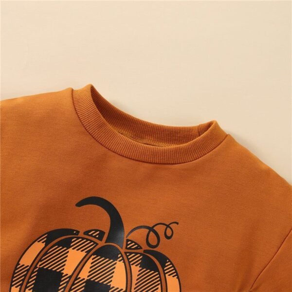 Baby Pumpkin Print Sweatshirt Bodysuit