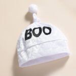Kids Ghost Print Cape With Hat With Hat
