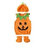 Newborn Halloween 3PCS Pumpkin Cosplay Costume