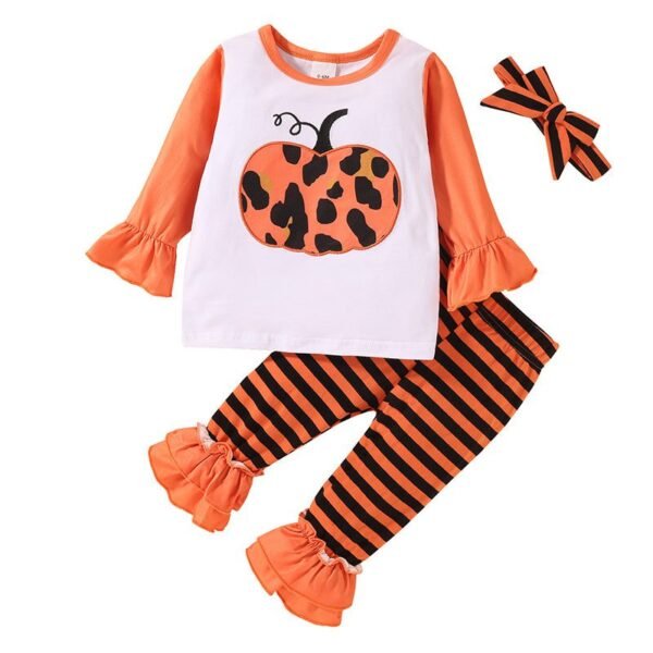 Halloween 3pcs Top Pant Headwear Outfit
