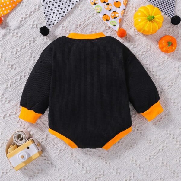 Infant Ghost Letter Printed Sweatshirt Romper