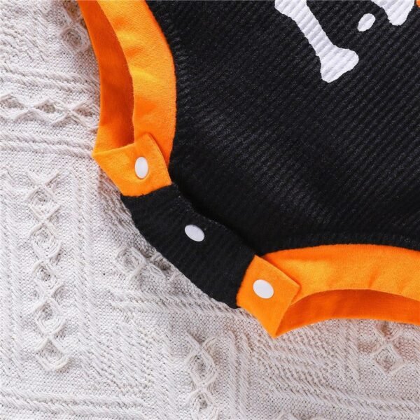 Infant Ghost Letter Printed Sweatshirt Romper