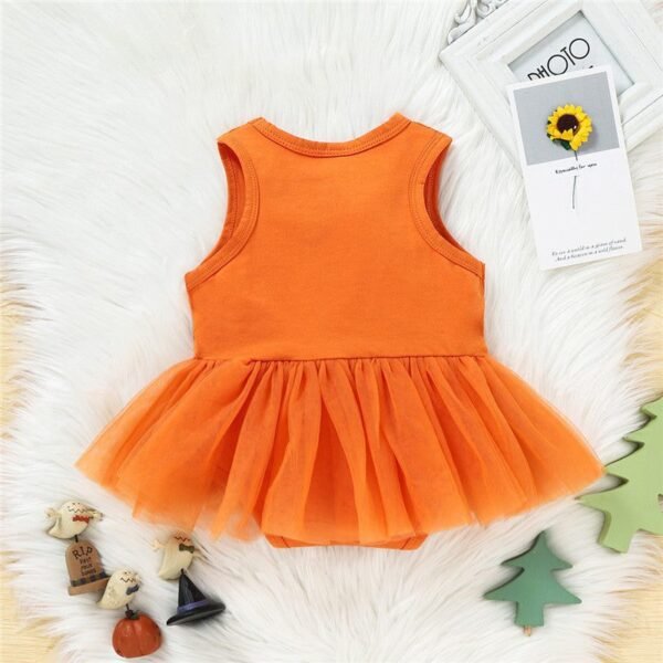 Kid Girls Mesh 1 Pcs Pumpkin Outfit