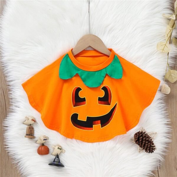 Kids Pumpkin Print Cloak