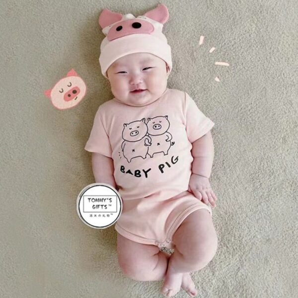 Baby Pig Onesie With Hat