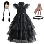 Wednesday Addams Kids Cosplay Dress