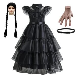 Wednesday Addams Kids Cosplay Dress