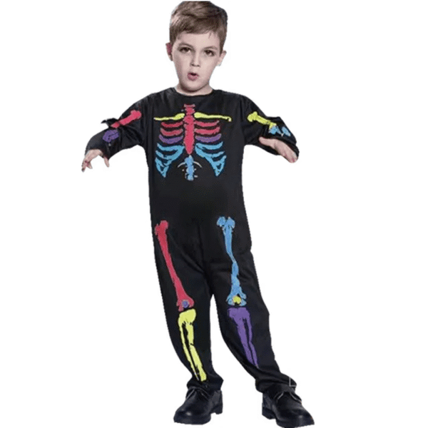 Kids Rainbow Skeleton Costume