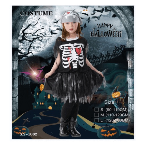 Kids Rainbow Skeleton Costume