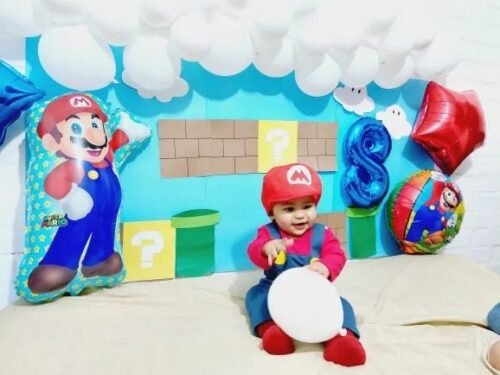 Click to view full screen 2Pcs Baby Super Mario Costume photo review