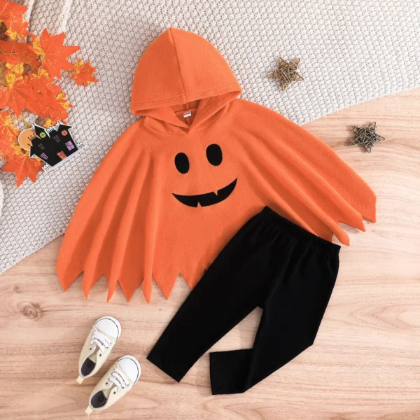Halloween Baby Ghost Cape Outfit – 2PCS Costume Set