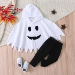 Halloween Baby Ghost Cape Outfit – 2PCS Costume Set
