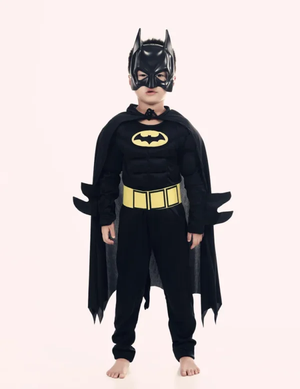 Kids Batman Costume with Mask & Cape