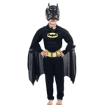Kids Batman Costume with Mask & Cape