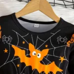 Girls Halloween Bat Dress – Cute Spider Web Tulle Party Outfit