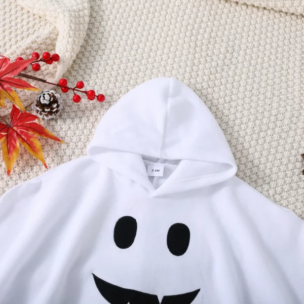 Halloween Baby Ghost Cape Outfit – 2PCS Costume Set